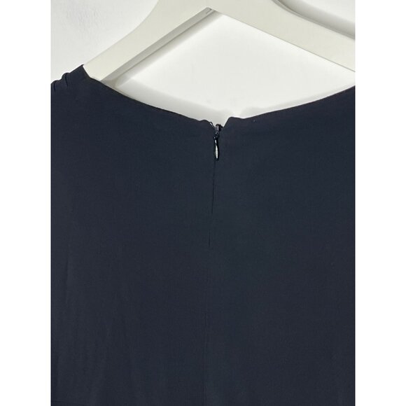 Carlisle Black Ruched Sheath Dress Size 4 Long Sleeve - Picture 10 of 10